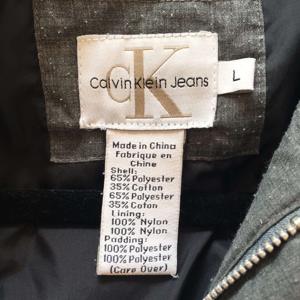 [Calvin Klein] Padded Collared Button Jacket L - image 6